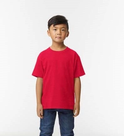 Softstyle Midweight Youth T-Shirt | PITCH BLACK Non Restrictive Cut