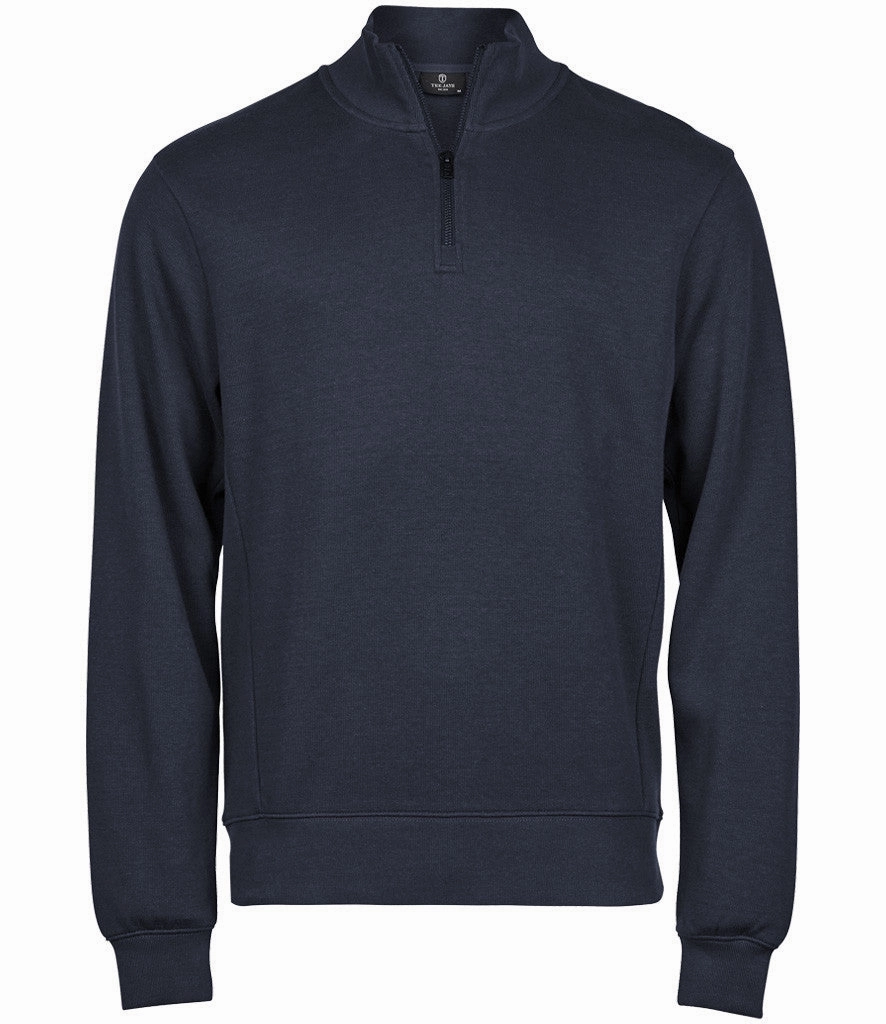 product industry position Regular Fit Ribbed Interlock Half Zip | NAVY