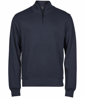 Ribbed Interlock Half Zip | NAVY Casual Layer