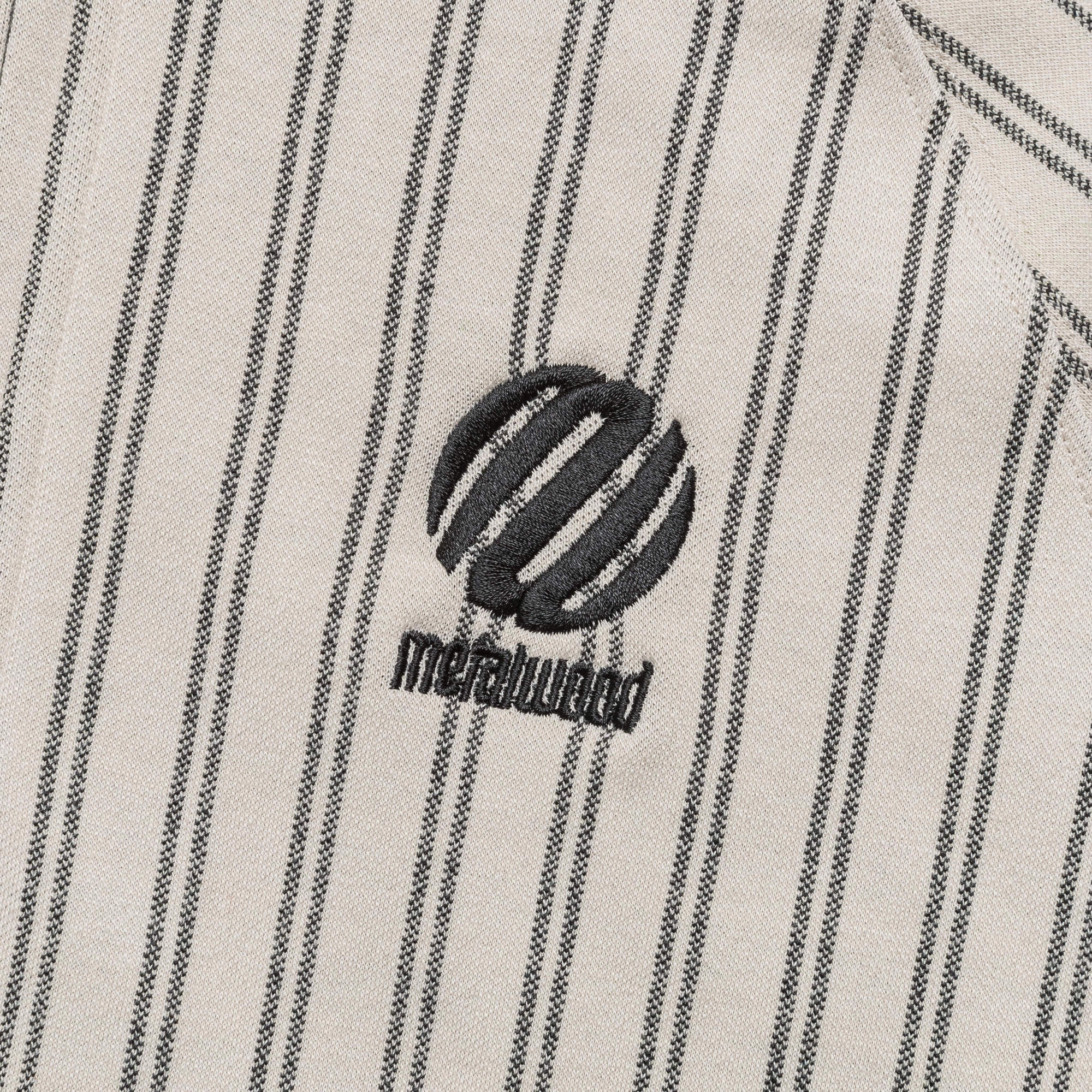 Work Appropriate Ribbed LS Striped Polo - Tan