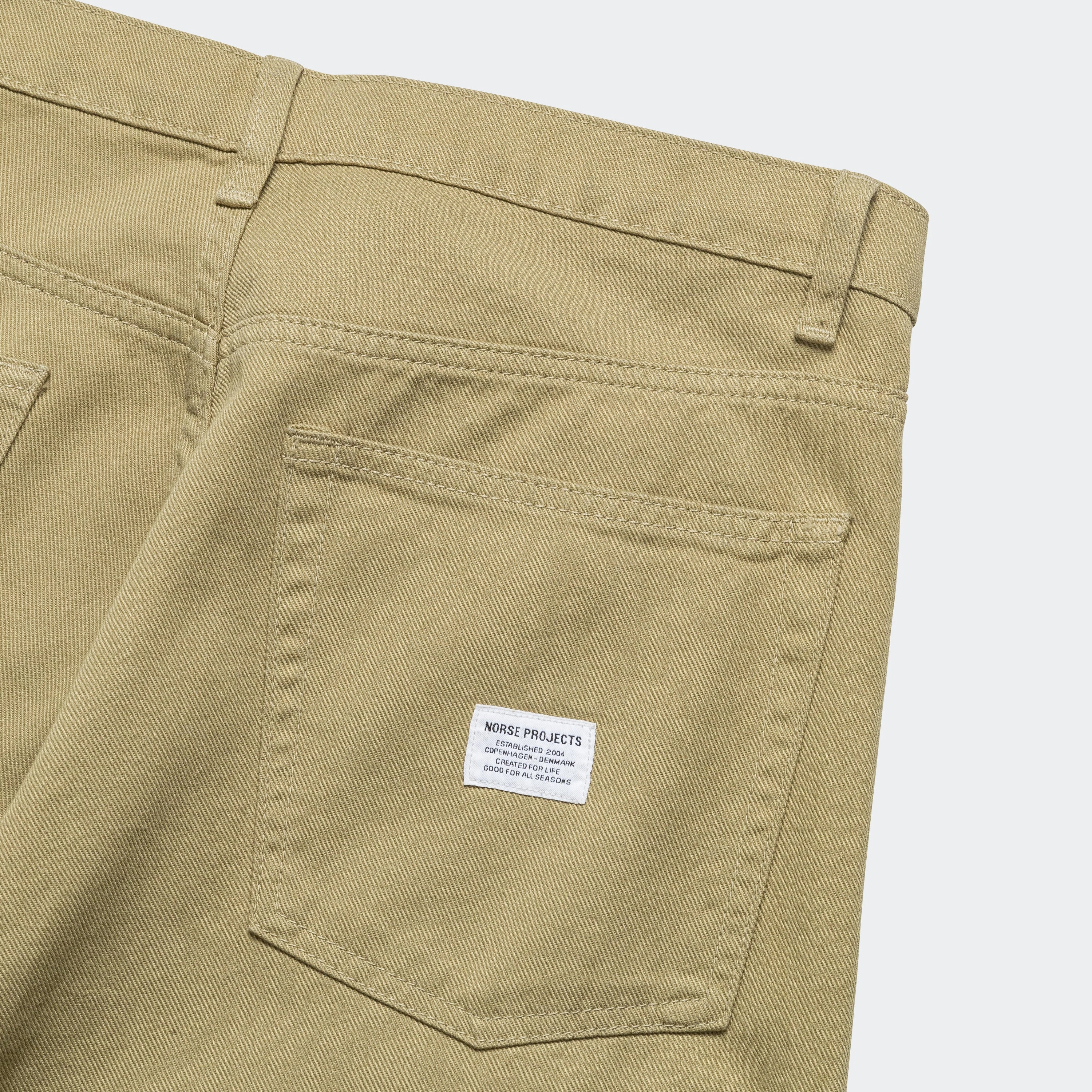 Weather Flex Active Comfort Fit Mogens Relaxed 5 Pocket Heavy Twill - Moss Green