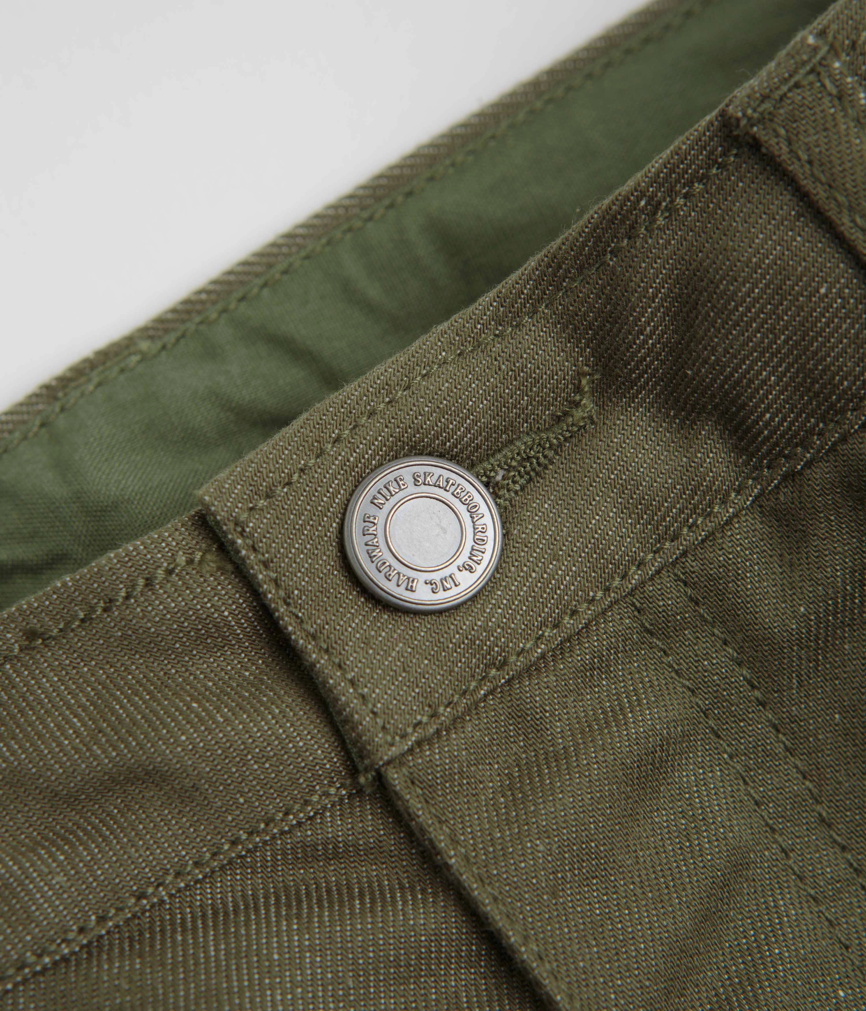 Nike SB Loose Denim Pants - Medium Olive Fit For Movement Tear Resistant