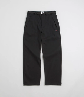 ROA Buckle Chino Trousers - Black Light Reflective Details OrganicCotton