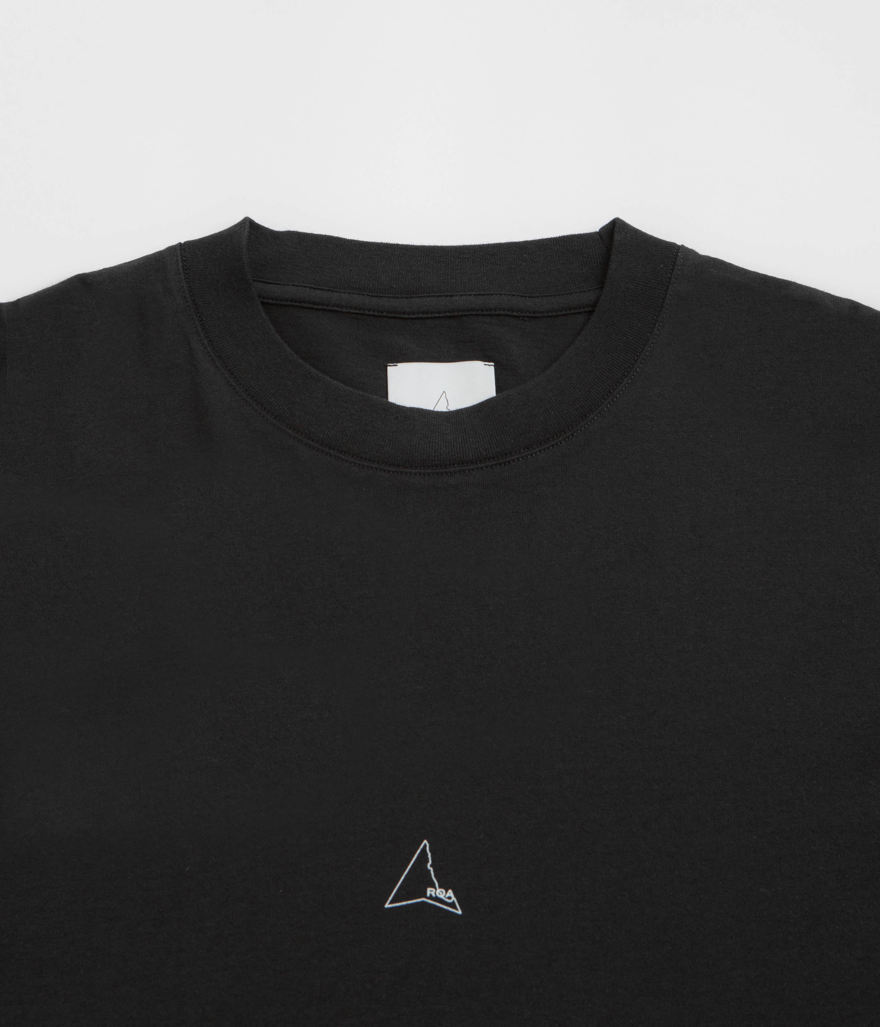 ROA Logo Long Sleeve T-Shirt - Black Laser Cut Edges