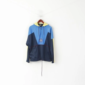 Versatile Style Rodeo by C&A Men 38 M Sweatshirt Blue Vintage Oversize Hooded Zip Neck Activewear Top