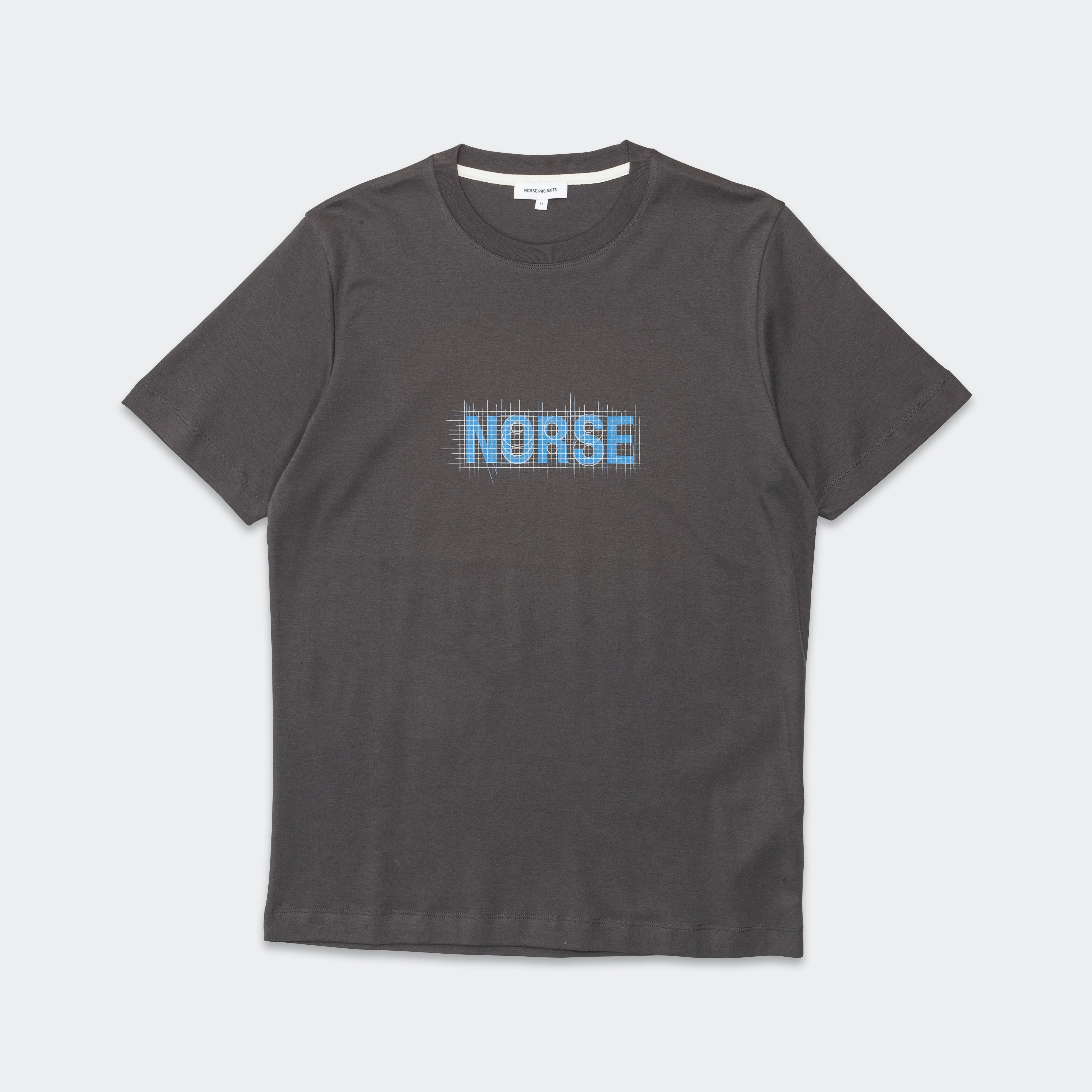 Checkered Style Jakob Organic Interlock Jersey Print 2 - Battleship Grey