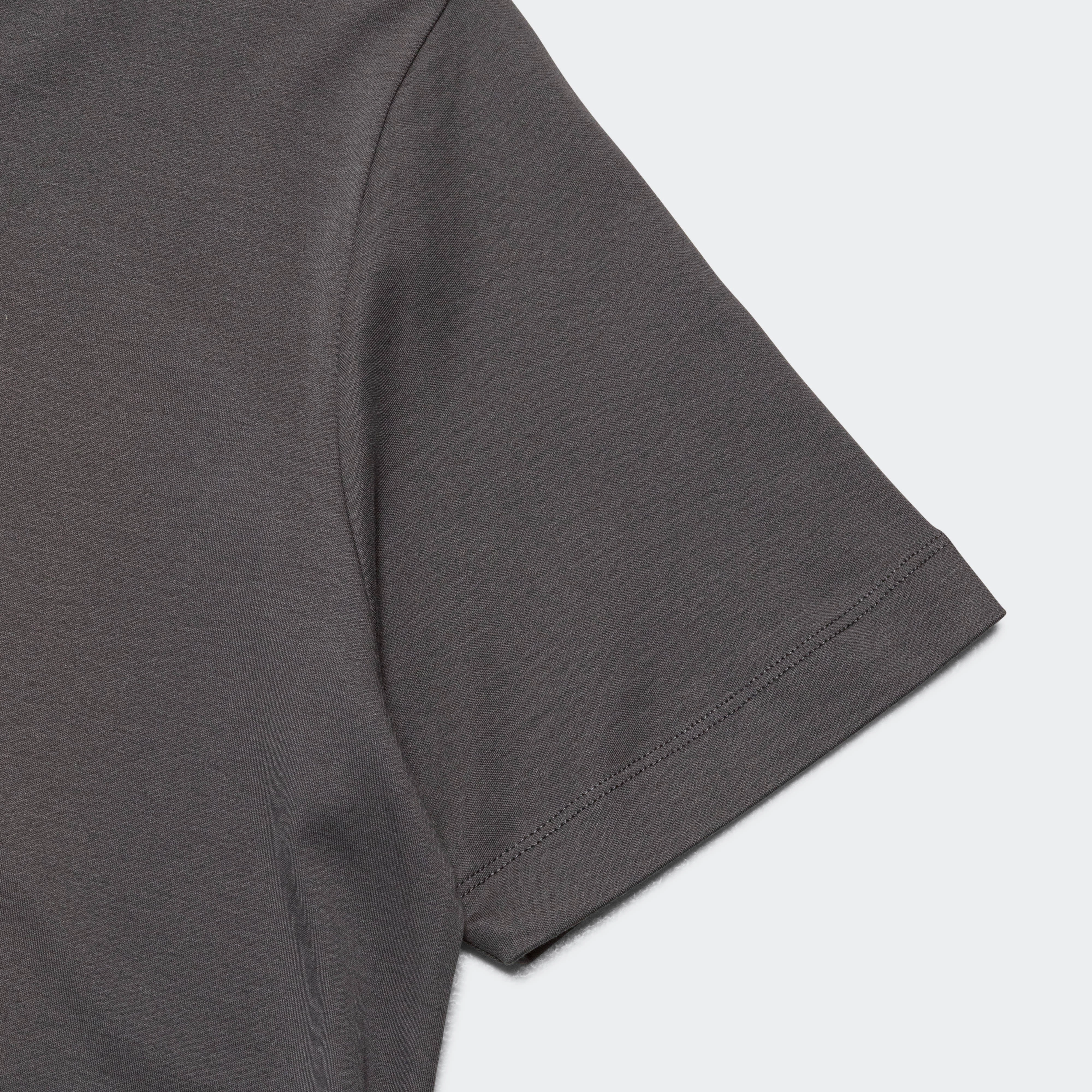 Jakob Organic Interlock Jersey Print 2 - Battleship Grey Lightweight Layer stain resistant coating