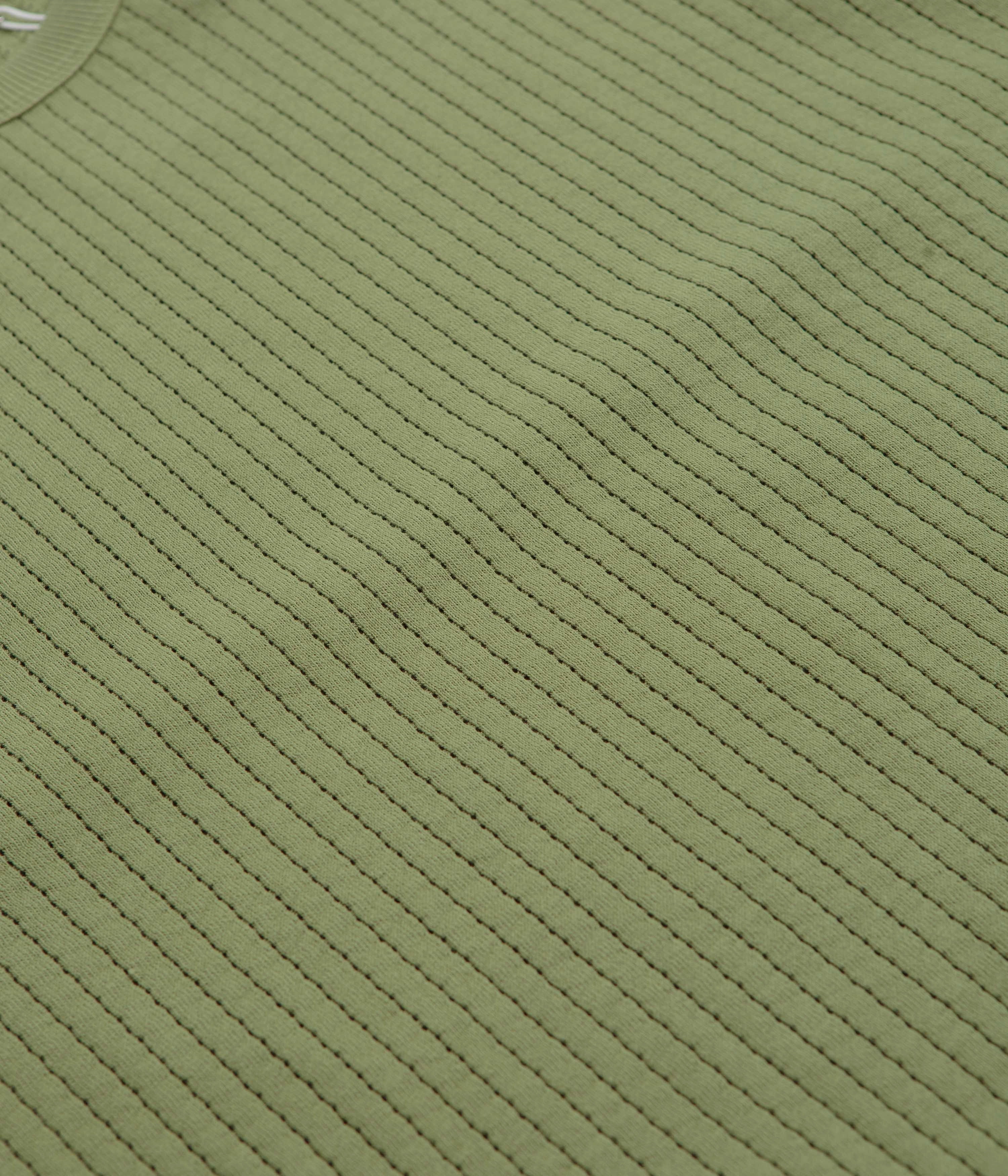 YMC Fauss Crewneck Sweatshirt - Green slim cut goes with sweatpants