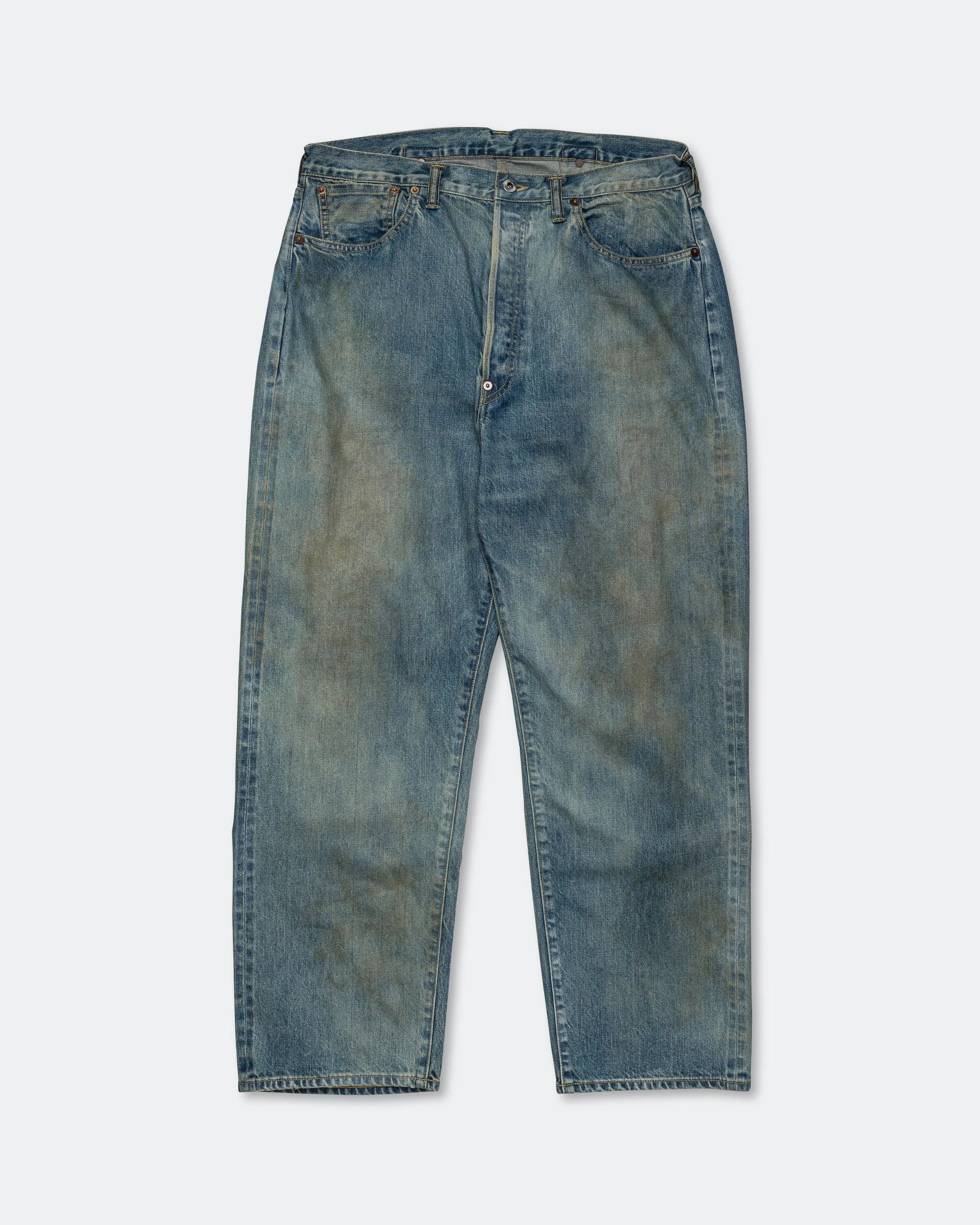 Comfy Choice No.37 Washed Wide Denim Pants - Indigo