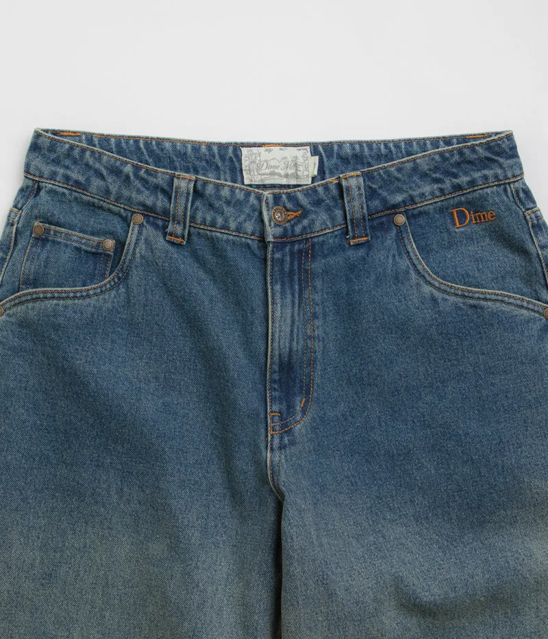 Cool Outfitters Dime Classic Baggy Jeans - Dipped Sandblasted Indigo