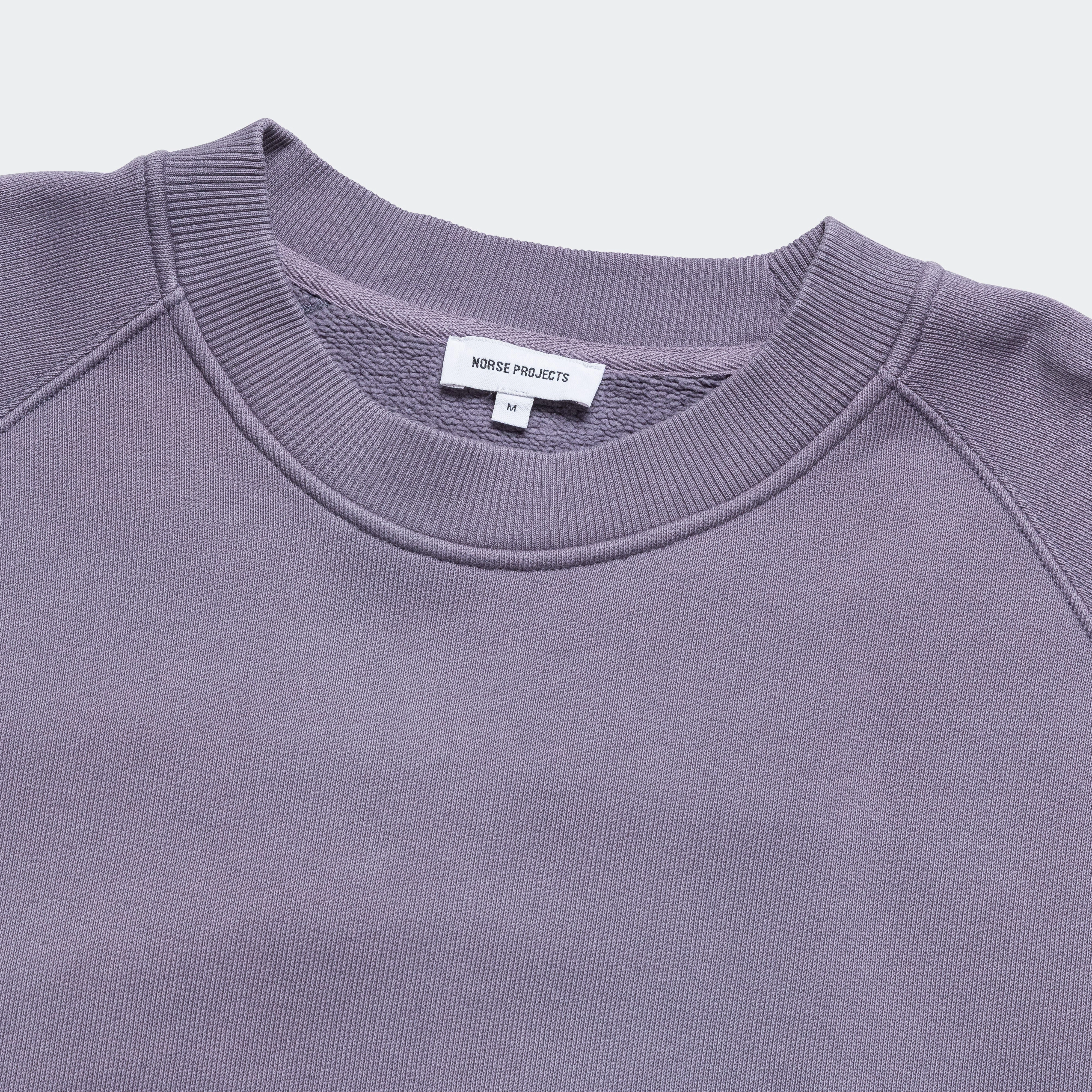 tropical print Marten Relaxed Organic Raglan Sweatshirt - Dusk Purple