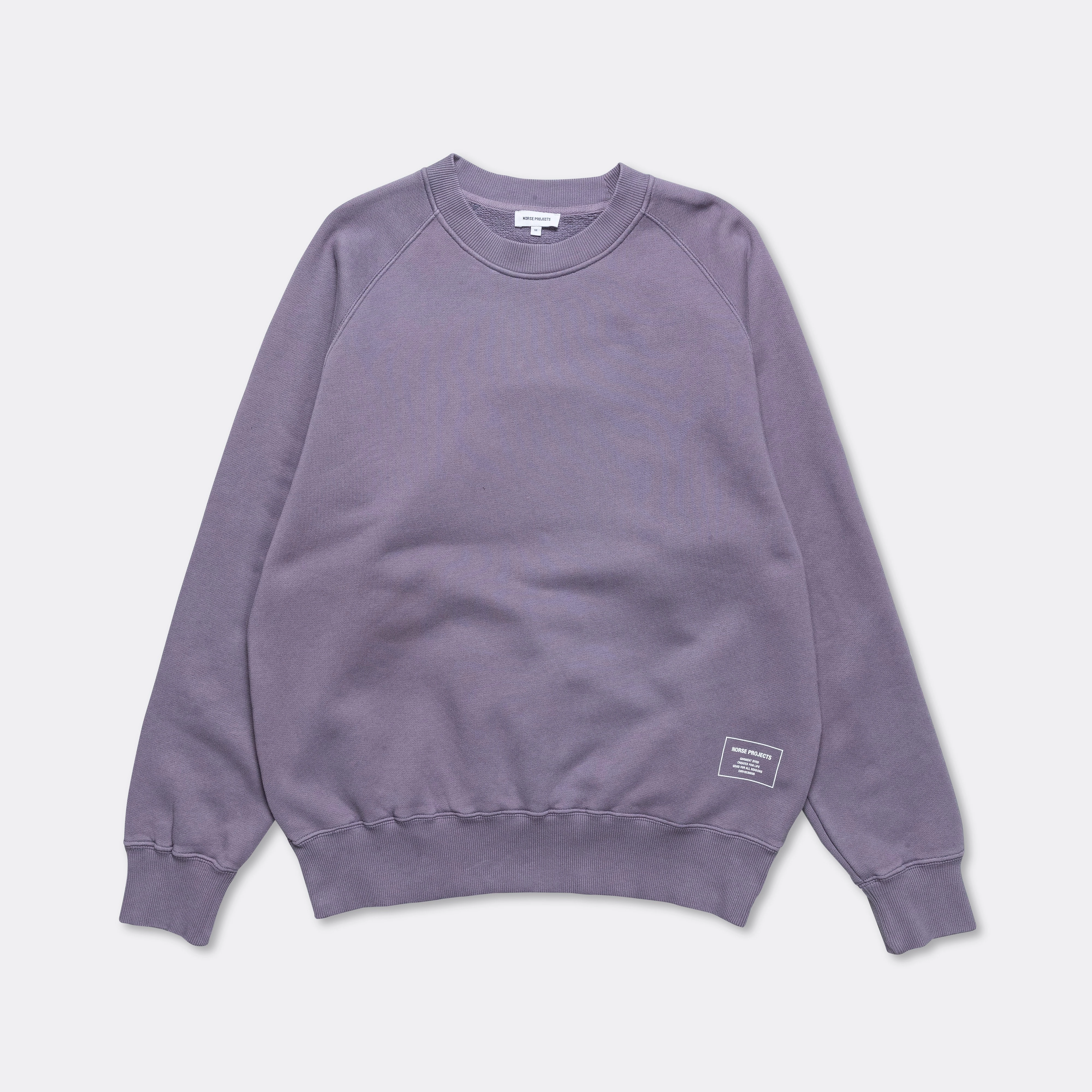 watch accents Marten Relaxed Organic Raglan Sweatshirt - Dusk Purple