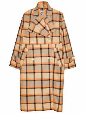 Hands Down Coat - Trench Checks Breathable mesh Restore