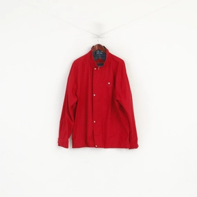 Rukka Men XL Jacket Red Lightweight Full Zipper Outdoor Windreaker Top Planner Lightweight Waterproof