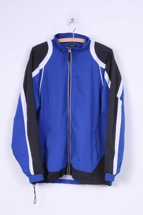 Runtech Mens L Track Top Jacket Blue Full Zipper Proclaim