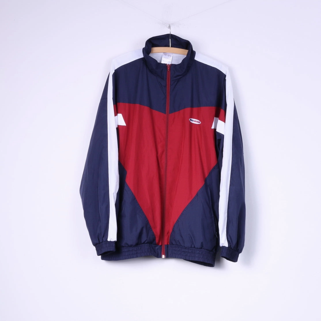 New Image Men 54 XL Jacket Navy Vintage Zip Up Training Sportswear Retro Top Hooded Service