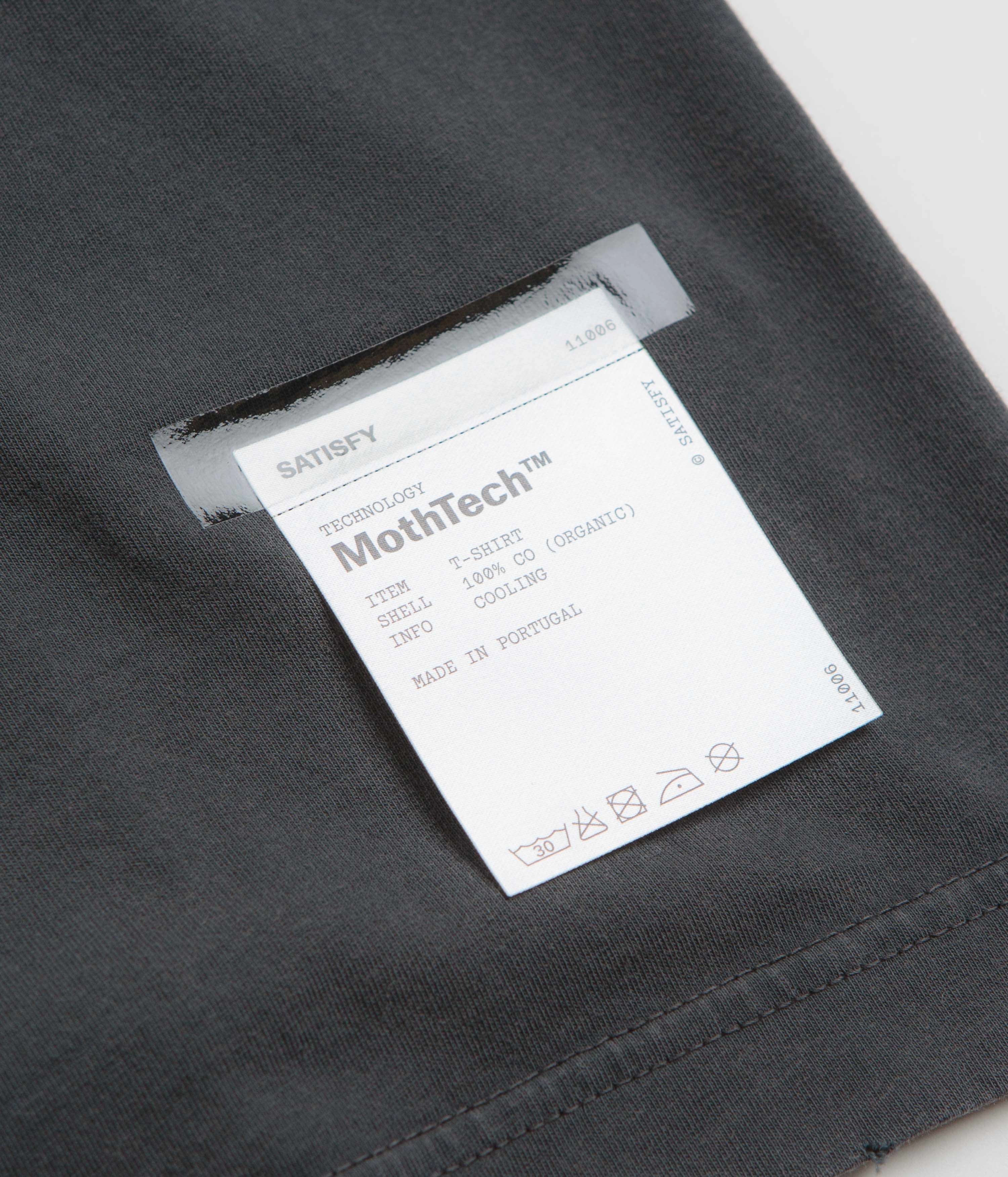 Classic Outfit Satisfy MothTech Varsity Logo T-Shirt - Aged Black