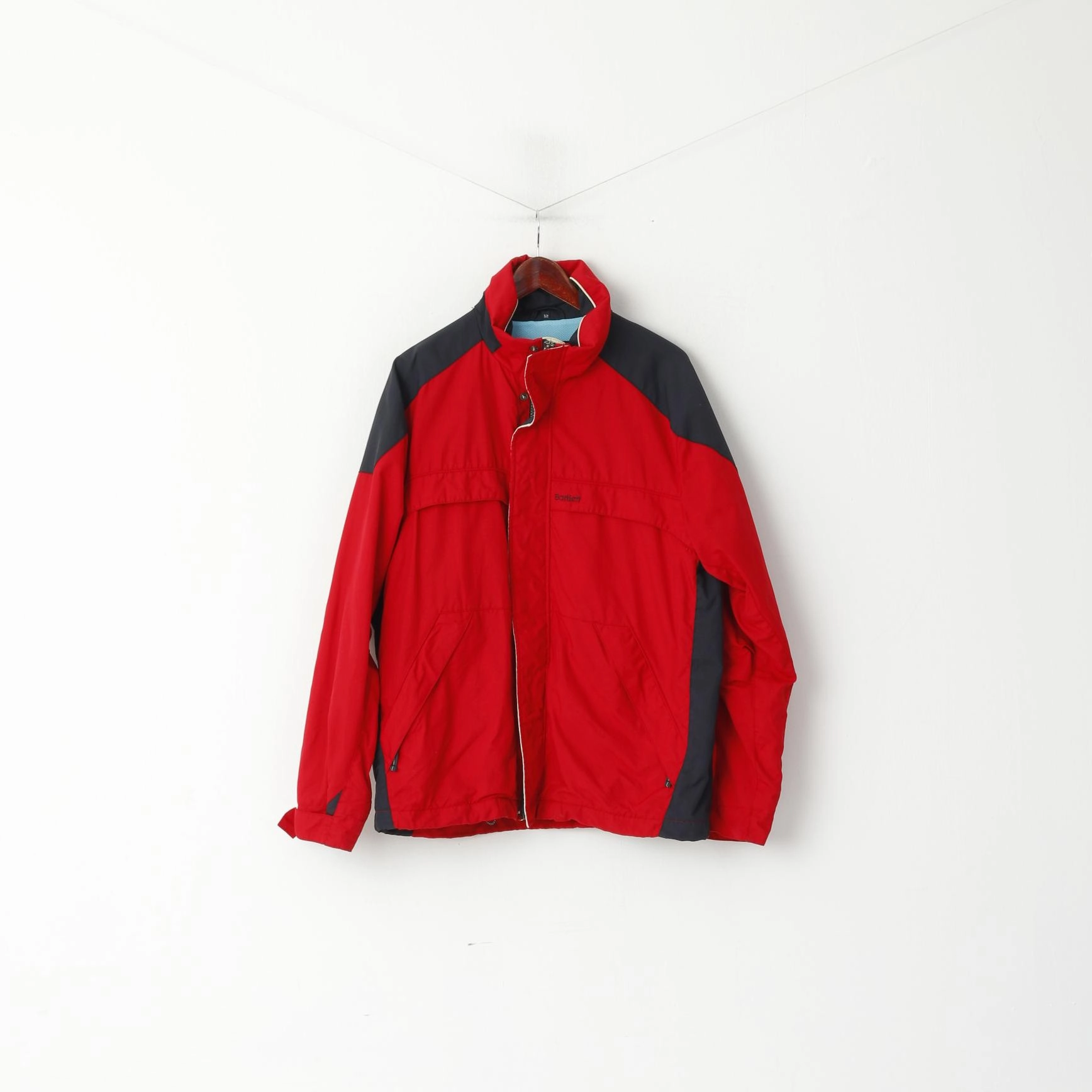 painters Waterproof Outer Layer Bartlett Sports Men 52 L Jacket Red Nylon Waterproof Hidden Hood Outerwear Parka Top