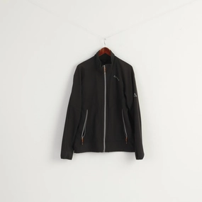 Schoffel Men L Jacket Black Sportswear Zip Up Run Pockets Active Top Warm Insulation