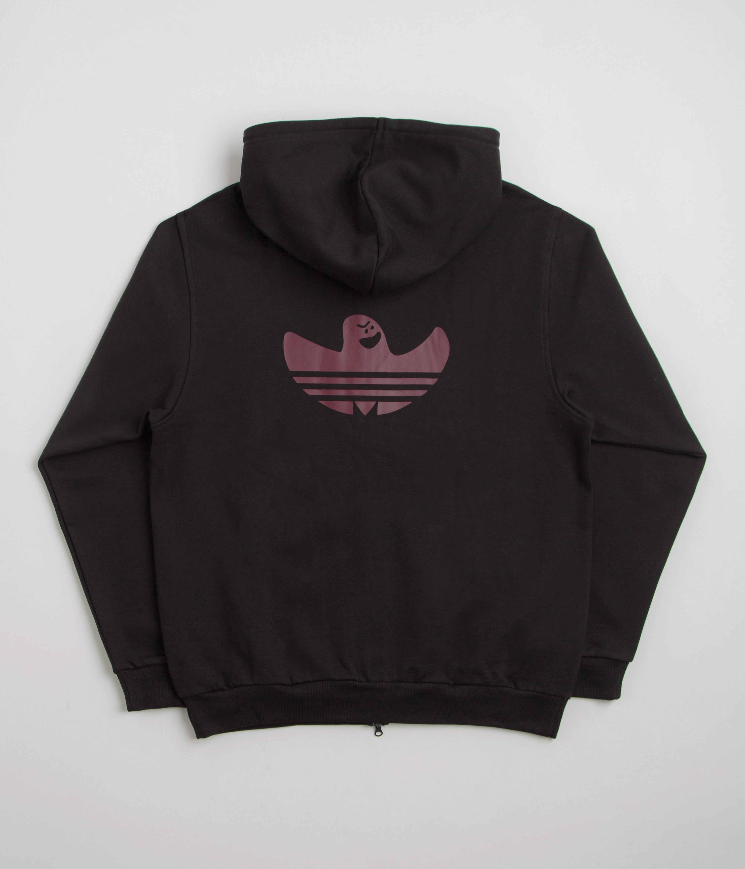 Generous Hood Space Adidas Shmangry Zip Hoodie - Black / Shadow Red