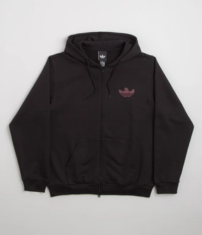 Adidas Shmangry Zip Hoodie - Black / Shadow Red Bold Print Warm