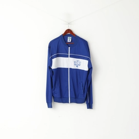 Eco Friendly Score Draw Men XXL Sweatshirt Blue Everton Football Zip Up Shiny Track Top