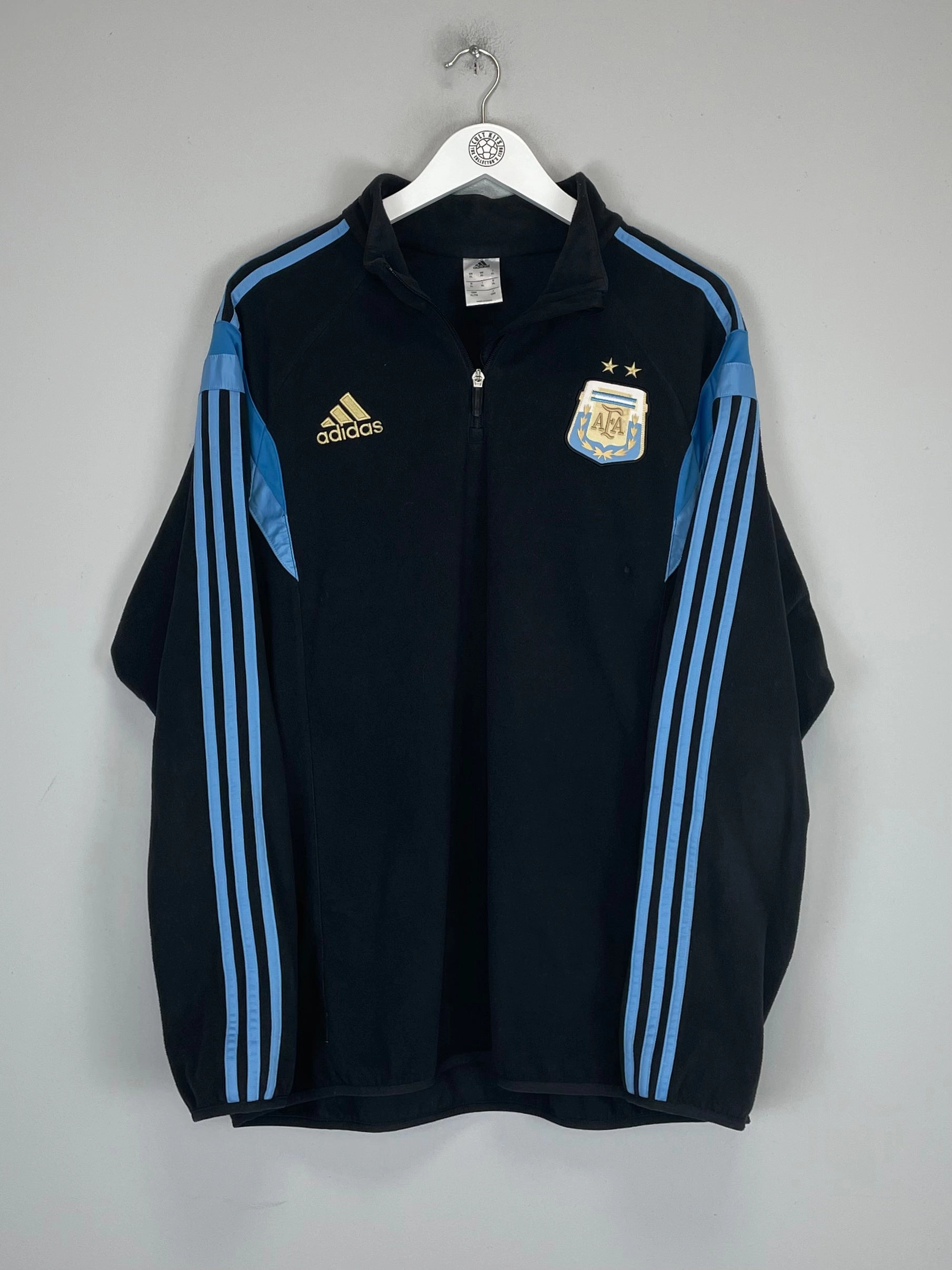 2013/14 ARGENTINA 1/4 ZIP FLEECE (XL) ADIDAS embroidery Denim