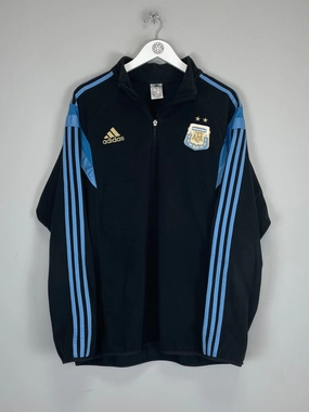2013/14 ARGENTINA 1/4 ZIP FLEECE (XL) ADIDAS embroidery Denim