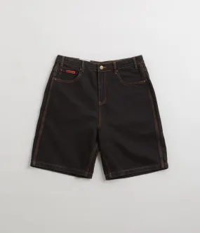 Butter Goods Baggy Denim Shorts - Washed Black WideLegOpening