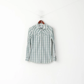 Levi's Men S Casual Shirt Green Cotton  Checkered Long Sleeve Snap Slim Fit Top quick dry Durable Button Closures