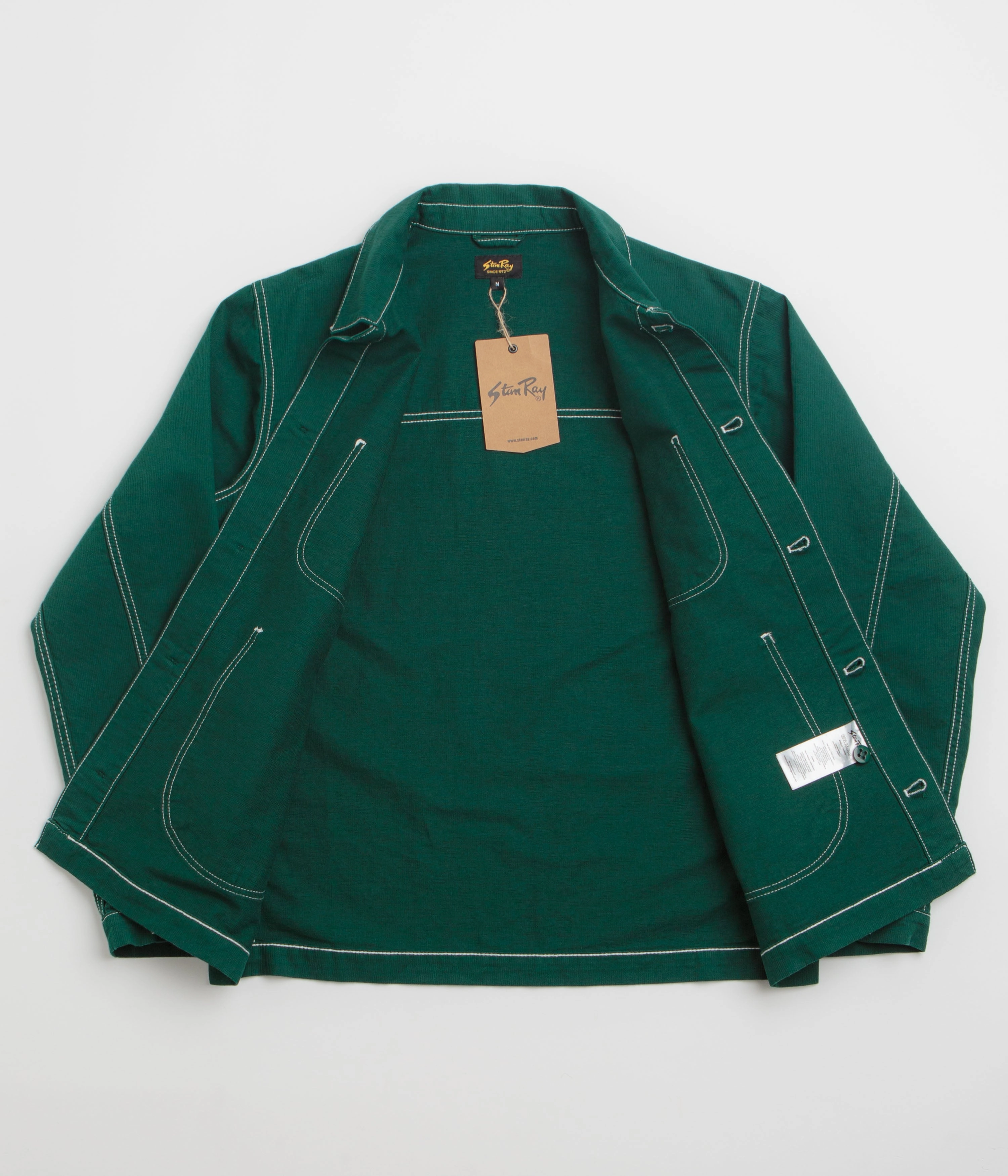Reinforced Shoulders Stan Ray Coverall Jacket - Botanical Green Bedford