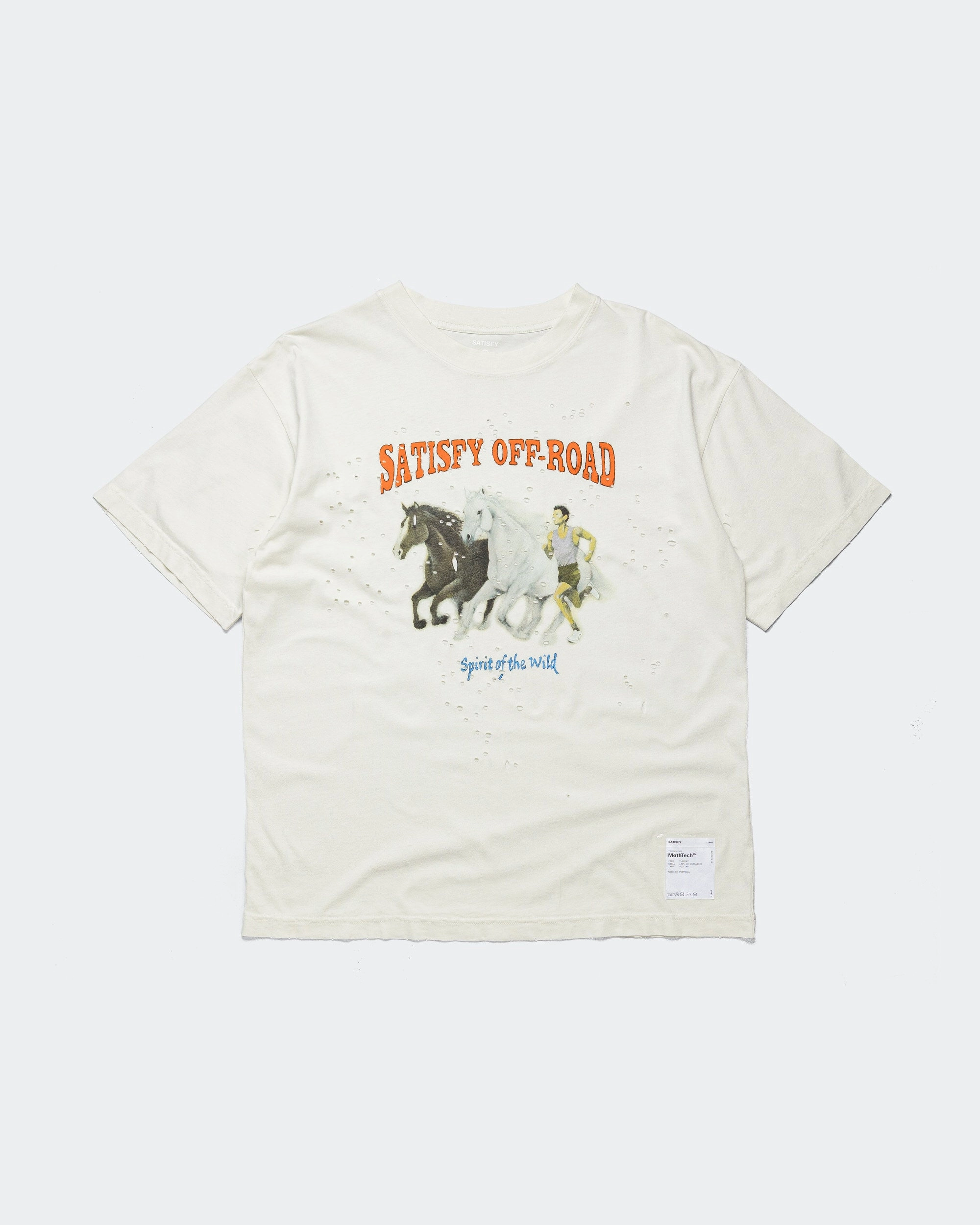 MothTech 'Spirit of the Wild' T-Shirt - Off White perfect for all-day wear Buttery Soft Fabric
