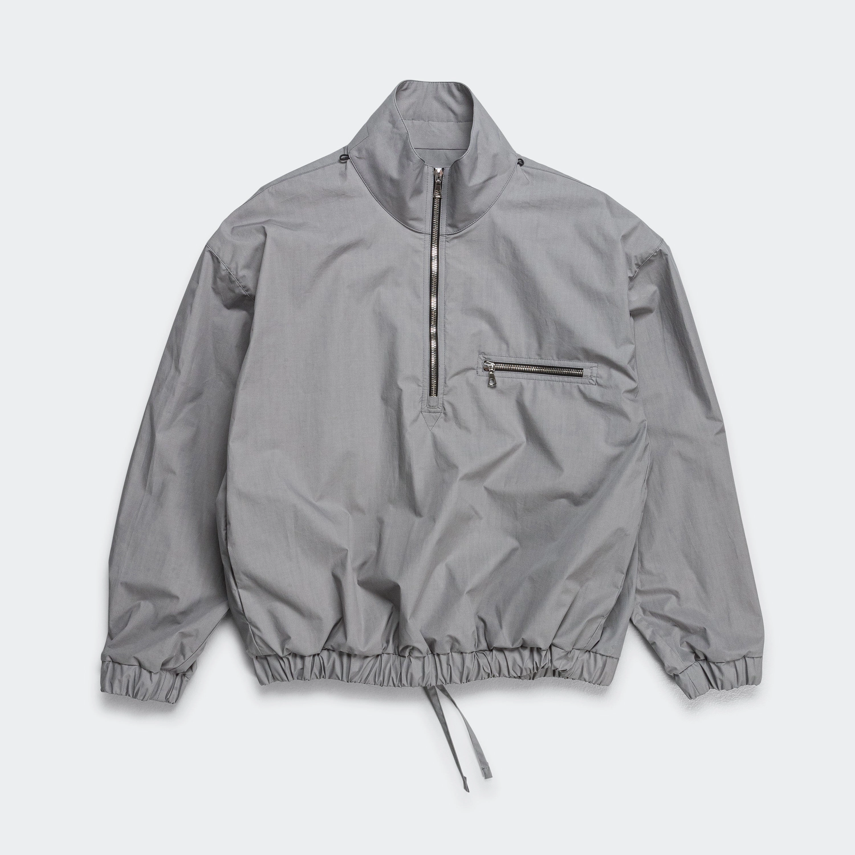 Fade Resistant Dye Popeline Waxed Windbreaker - Inox