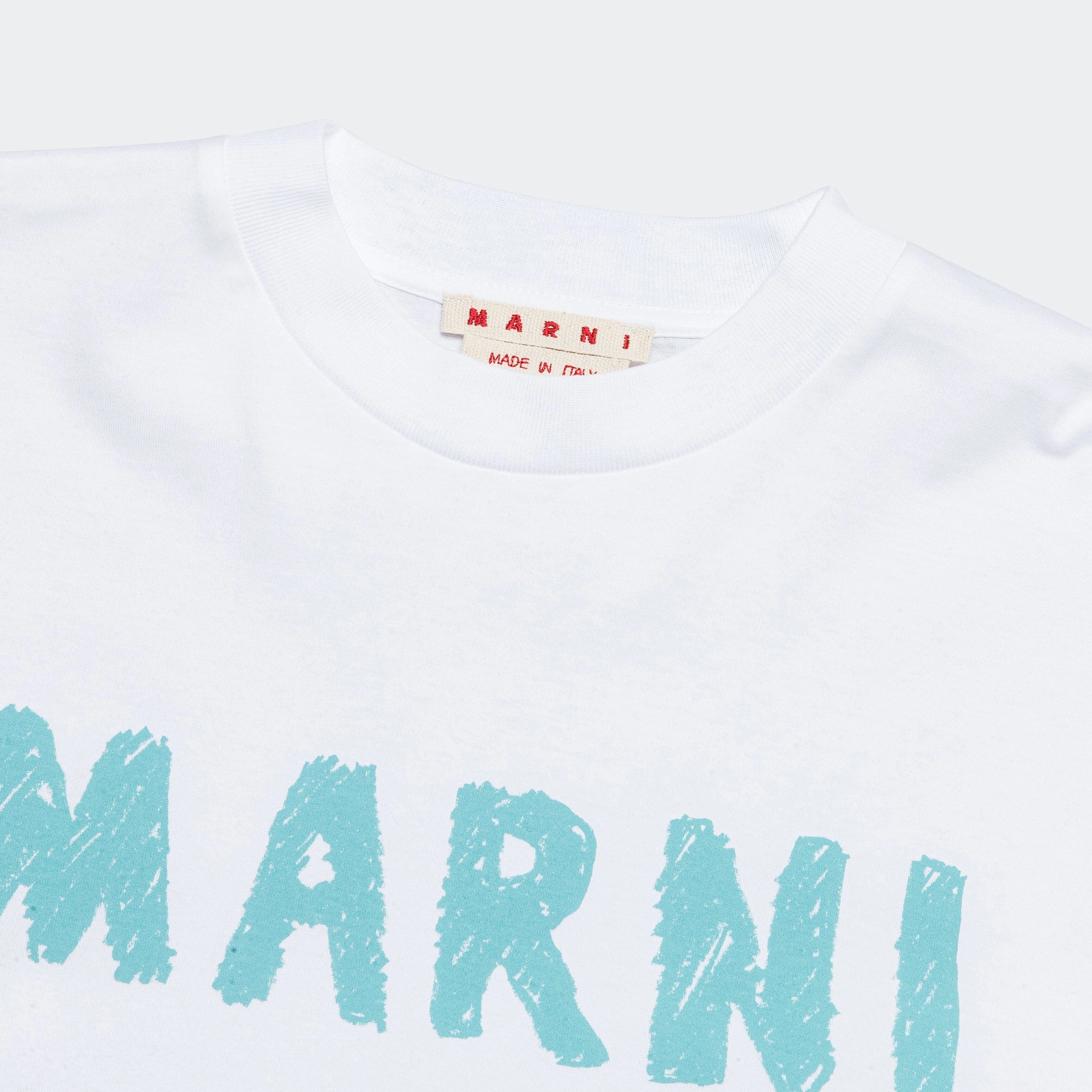 Cool and casual Outdoor Fashion Crayon Logo T-Shirt - White