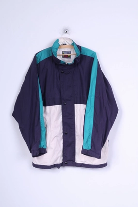 Noise Free Fabric Full length Rodeo C&A. Mens XL Jacket Green Nautic Gear Retro Zip Up Outdoor Top