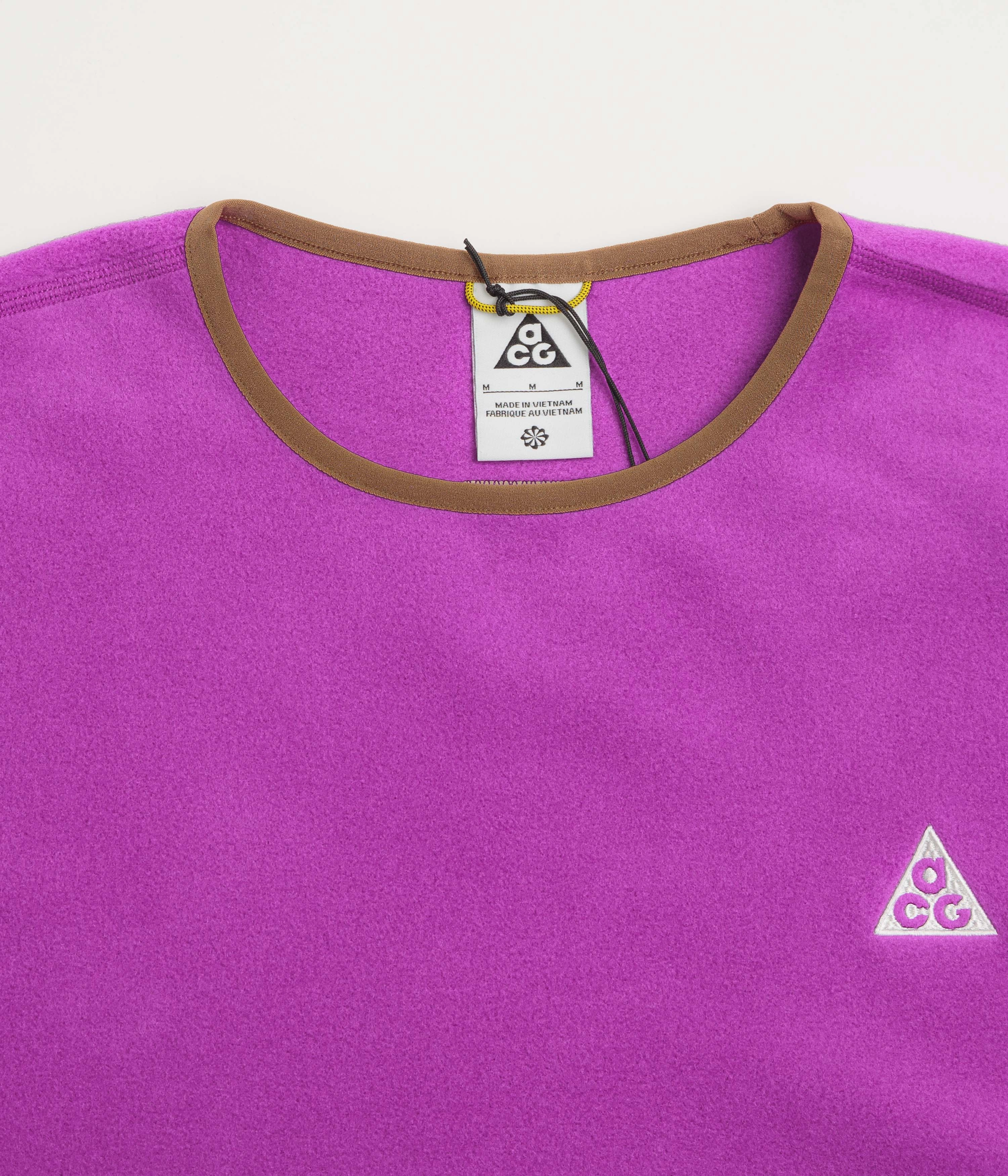 product personalization creativity Nike ACG Wolf Tree Crewneck Sweatshirt  - Vivid Purple / Black / Summit White