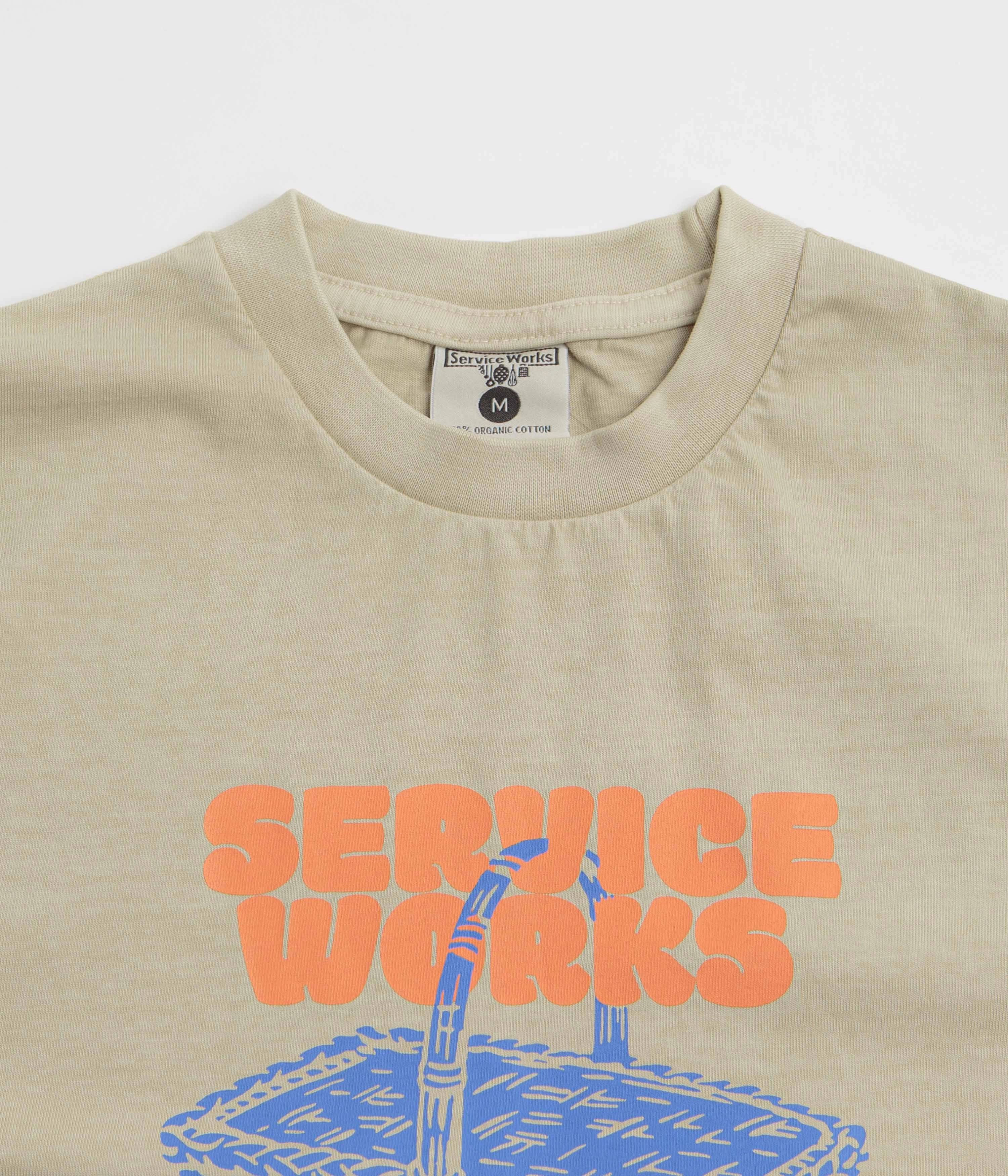 Service Works En Plein Air T-Shirt - Stone Modern and Soft Sporty essentials
