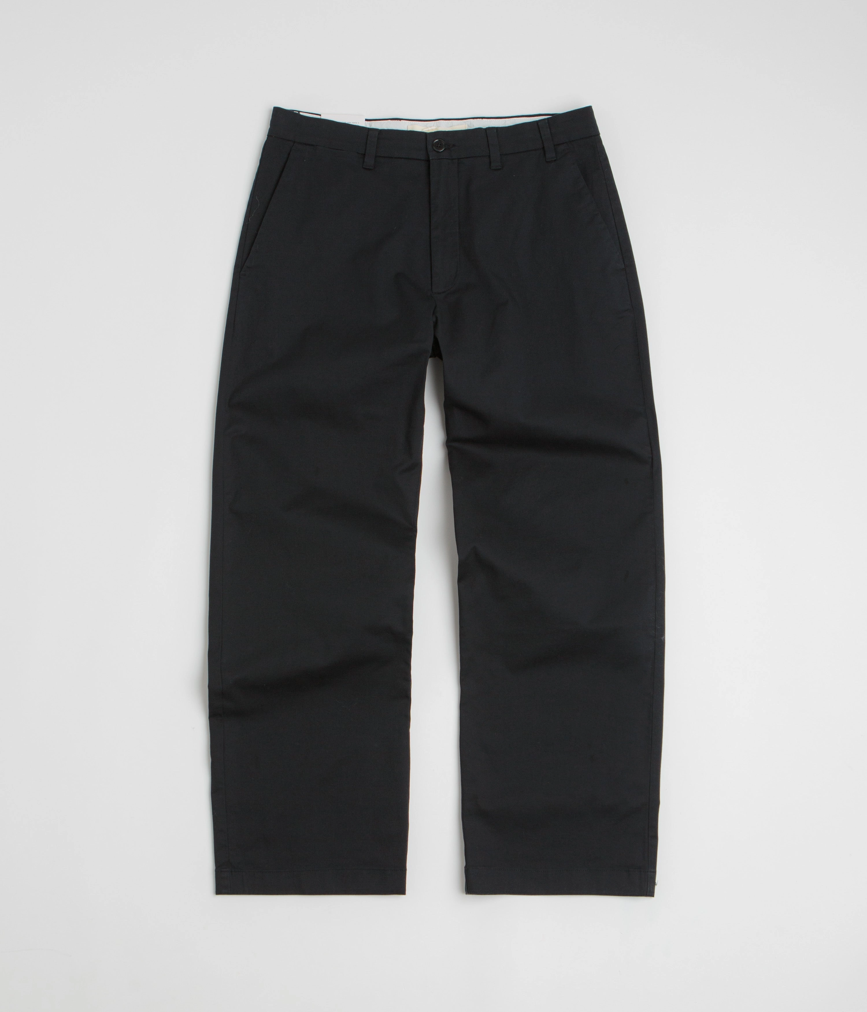 Norse Projects Standard Wide Chino - Black Flexible Cut