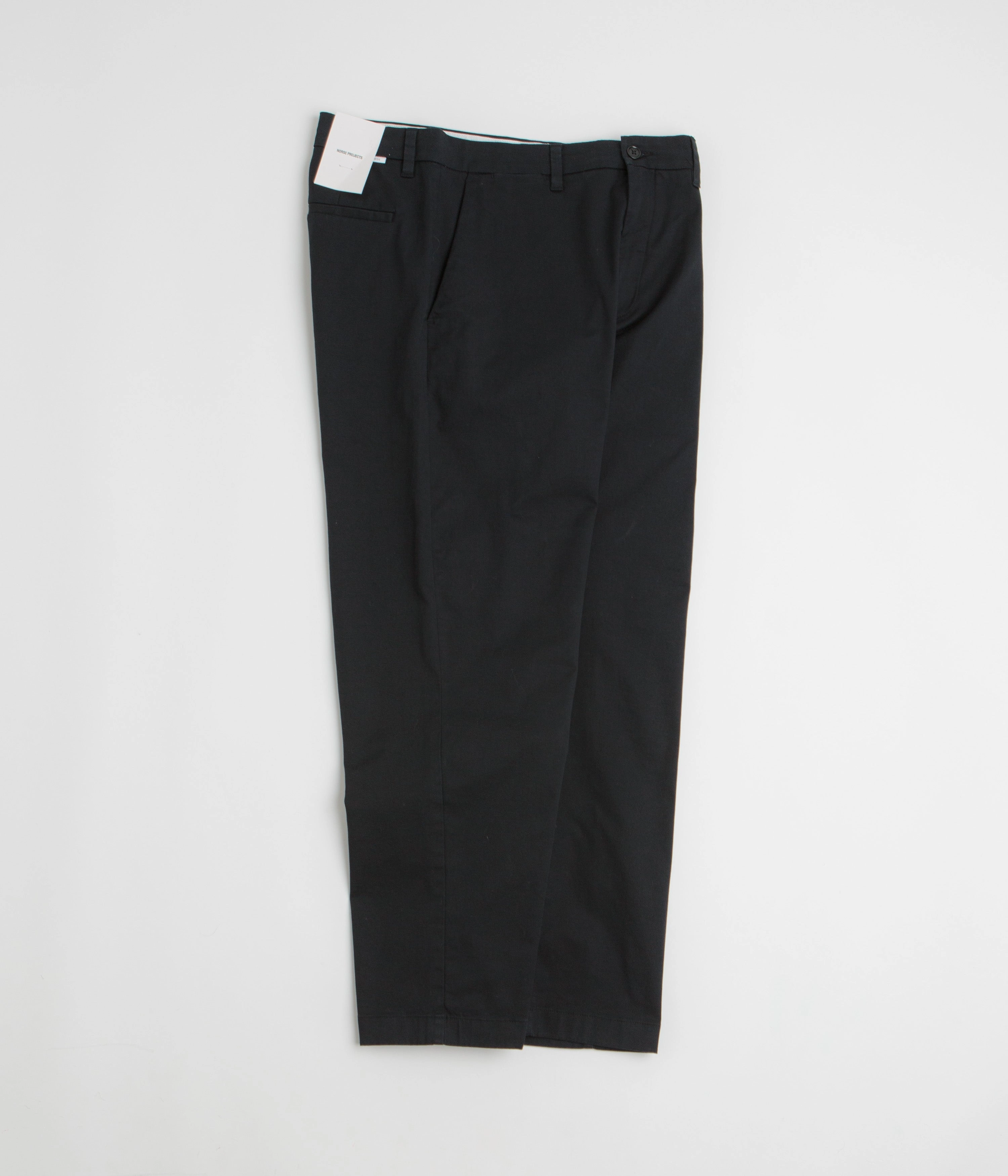 Norse Projects Standard Wide Chino - Black WindproofLayer StretchMaterial