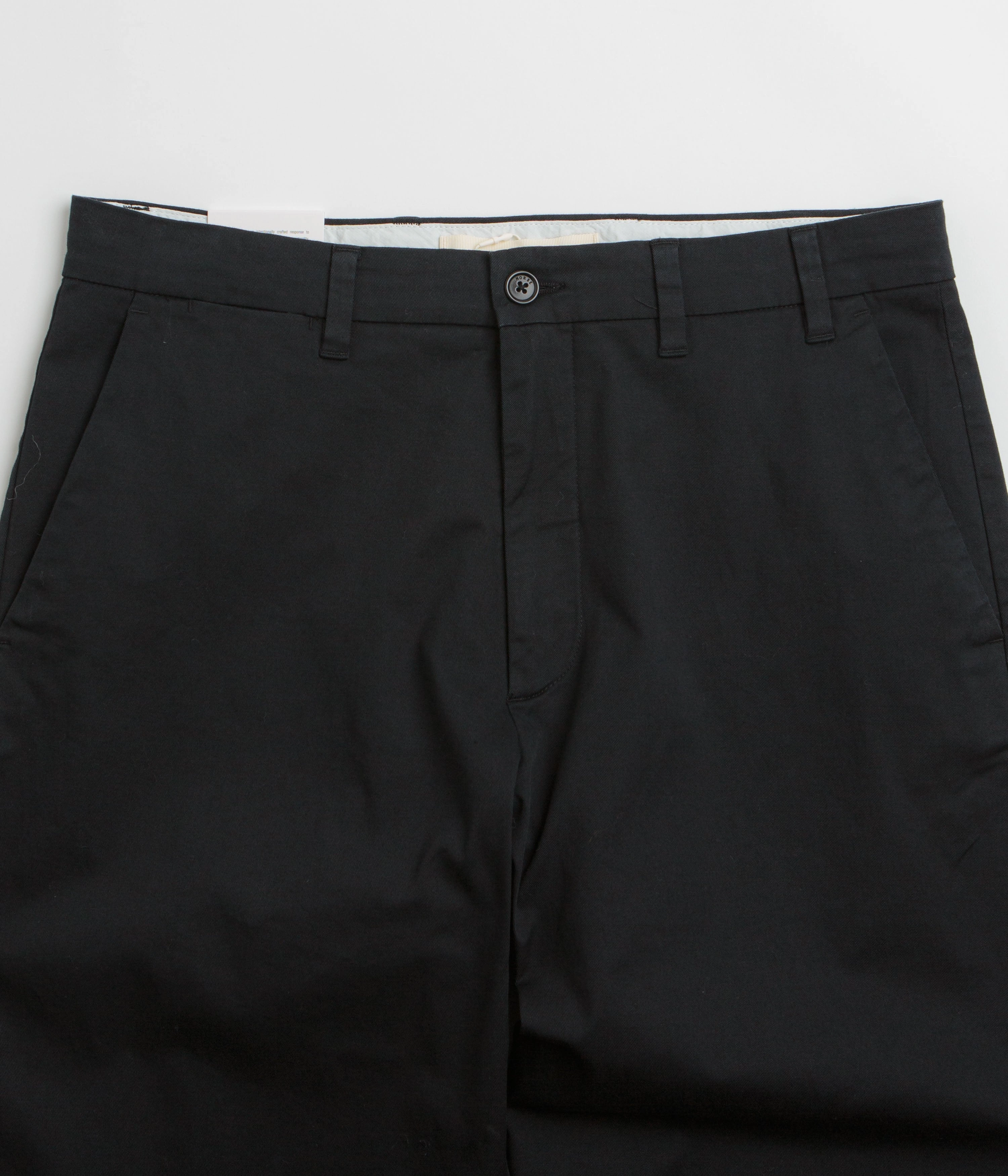 Flexible Cut Adjustable Waist Norse Projects Standard Wide Chino - Black