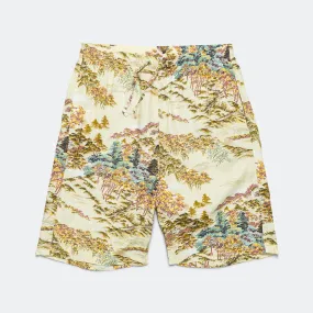 Hawaiian Shorts - Yellow Mid Rise