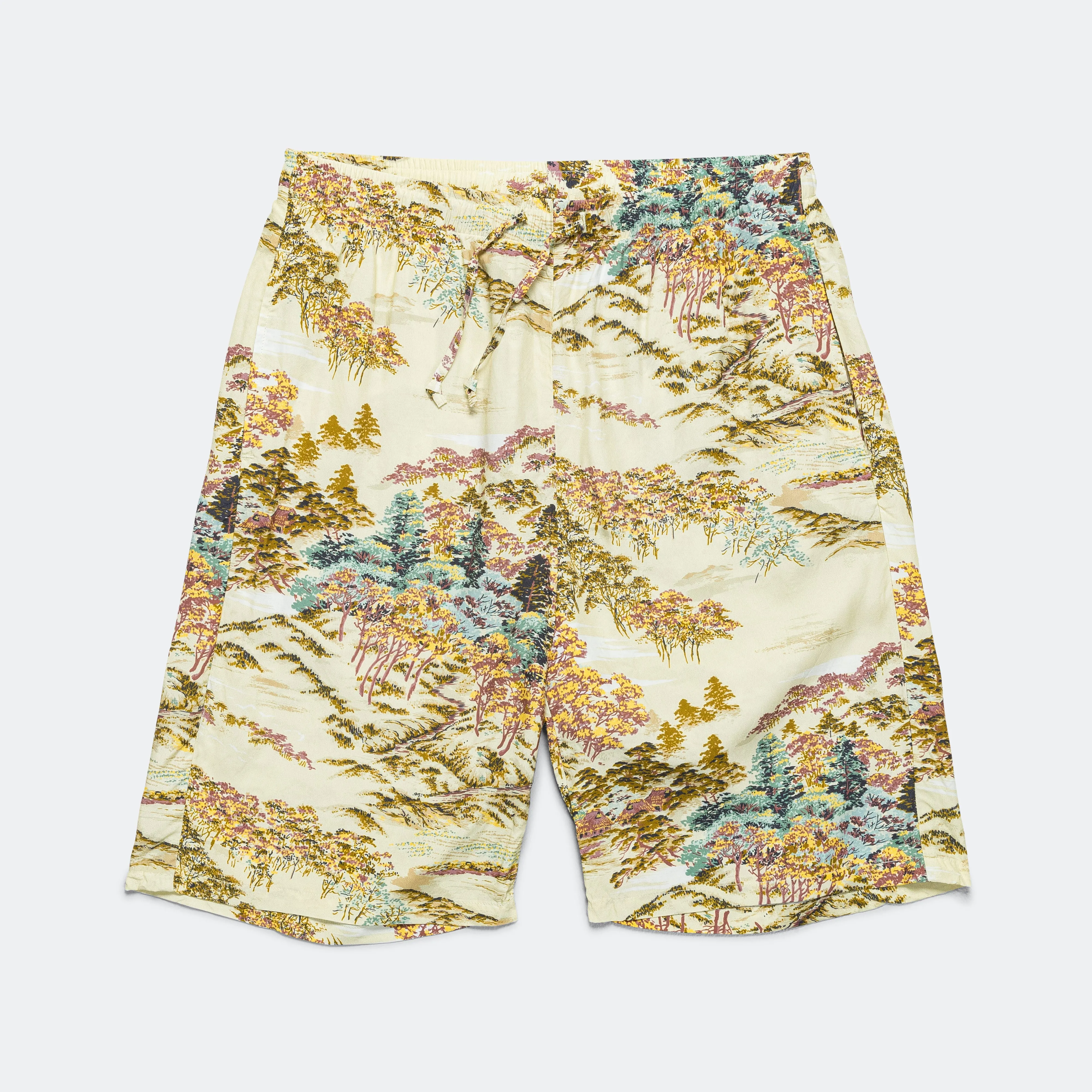 Hawaiian Shorts - Yellow Mid Rise