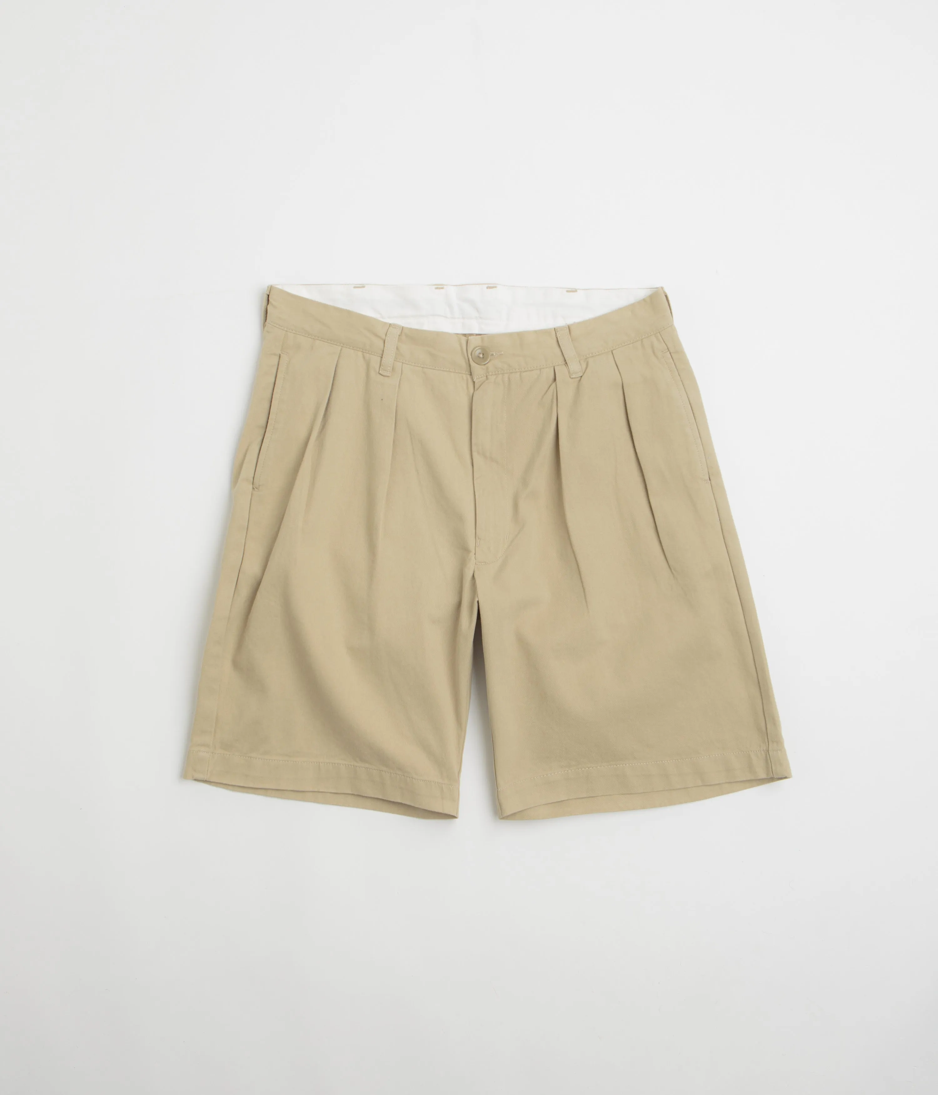 Service Works Drill Part Timer Shorts - Khaki On-the-Go Shorts Pre Shrunk Cotton Blend