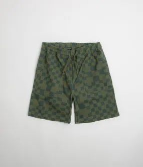 Wedding Gift Stylish Shorts Service Works Printed Chef Shorts - Olive Checker