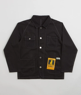 Quick Closure Lotion Service Works Drill 2.0 Coverall Jacket - Black