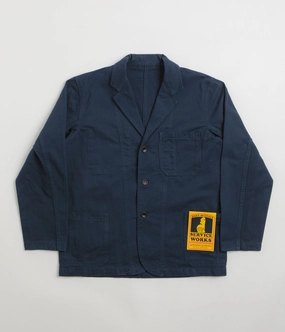 Weather resistant Service Works Drill Server Suit Jacket - Navy