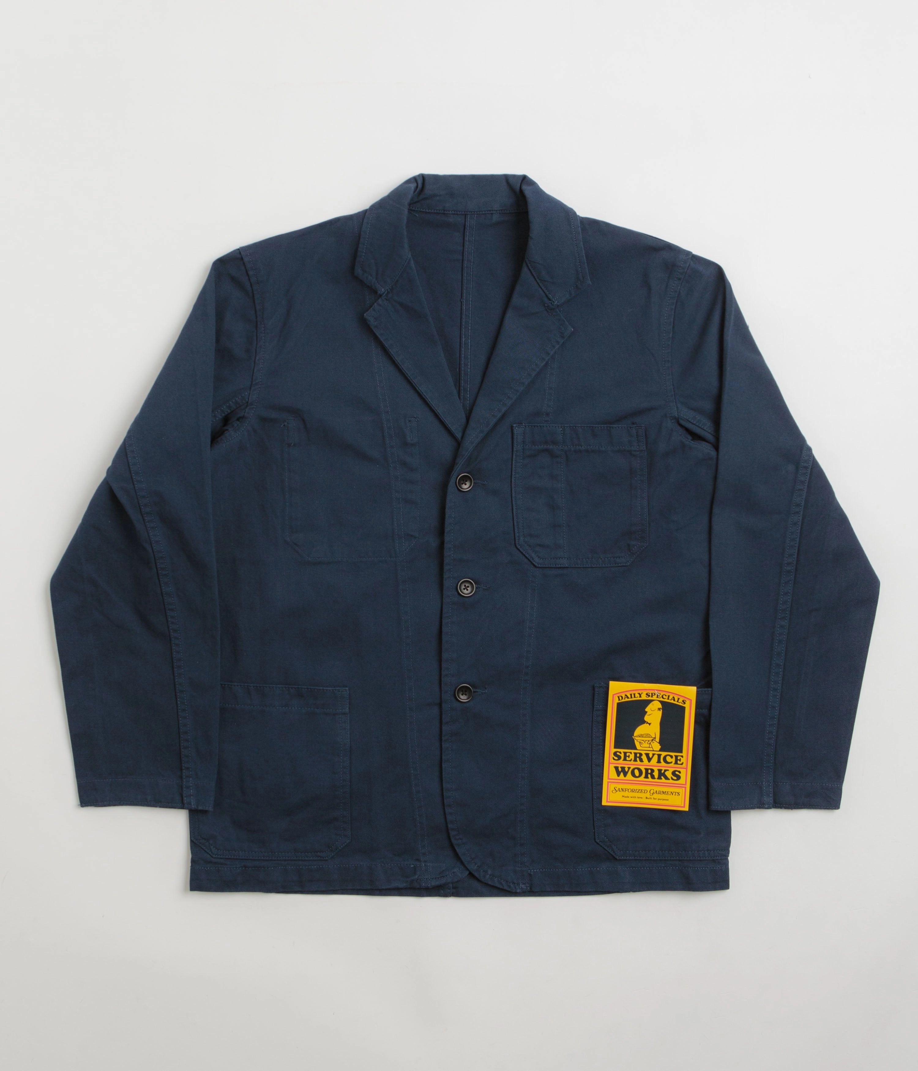 Weather resistant Service Works Drill Server Suit Jacket - Navy