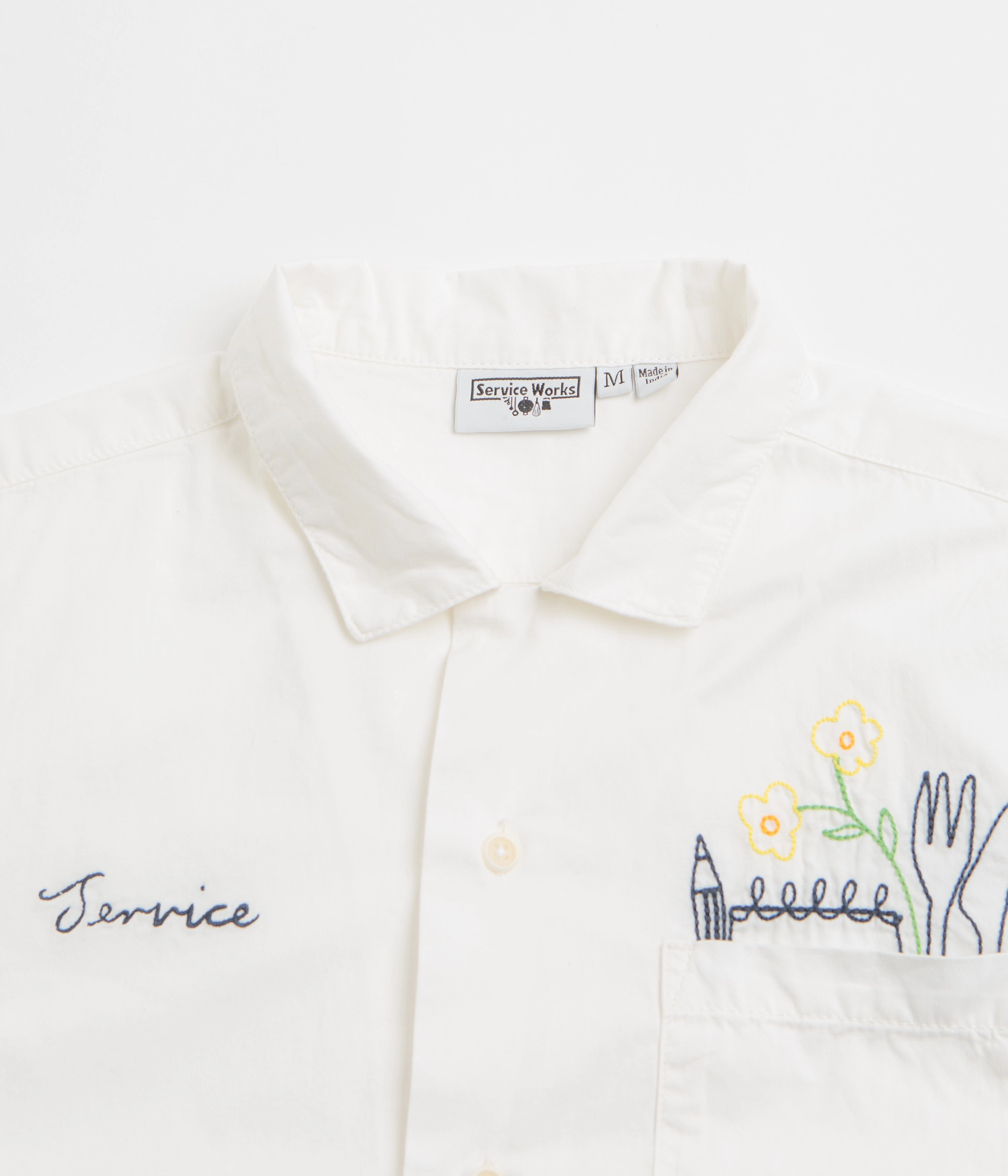 Service Works Light Twill Necessities Short Sleeve Shirt - Off White All-Purpose Wear