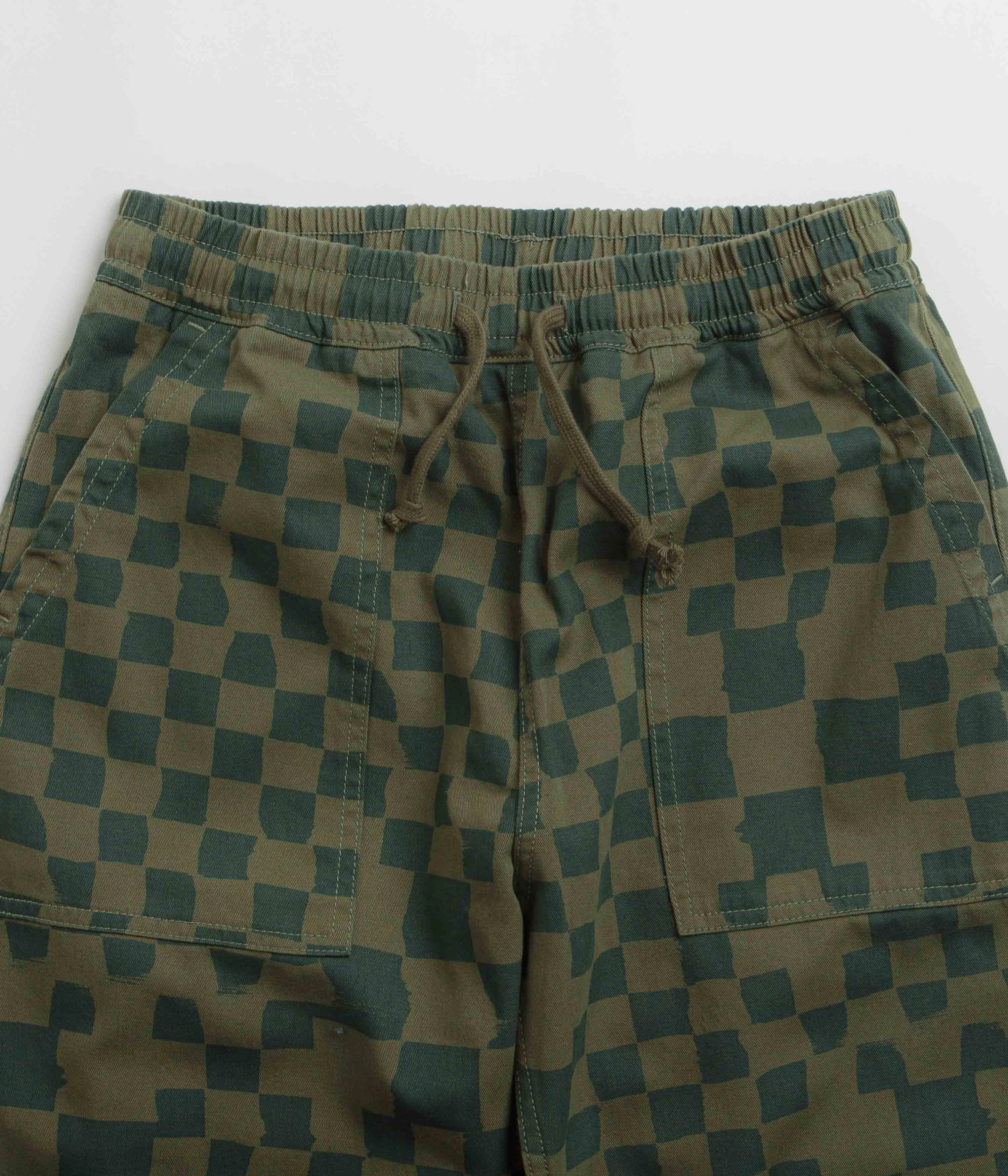 Service Works Printed Chef Pants - Olive Checker Solid shade Everyday Comfort Wear