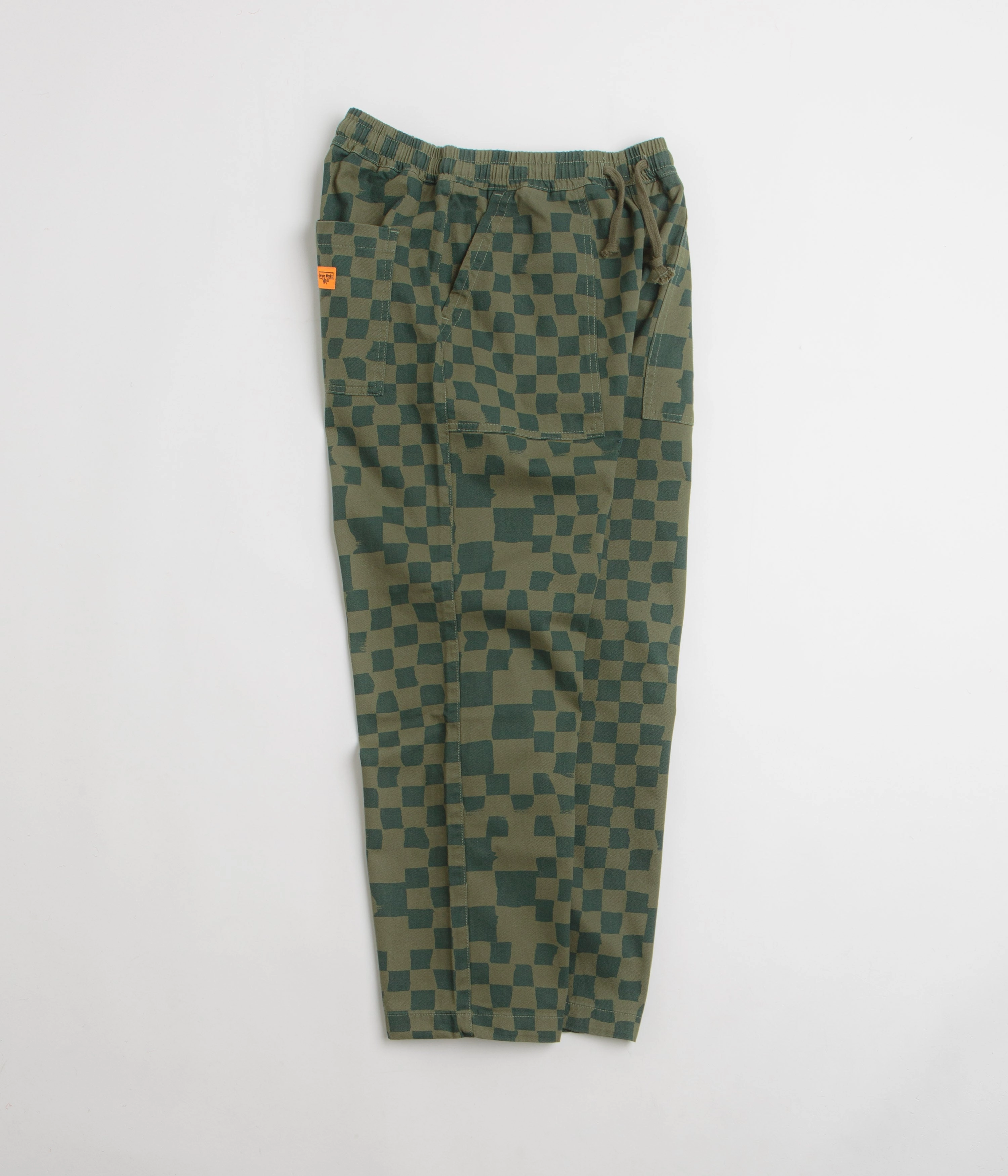 Layering Essential Non Irritating Seams Service Works Printed Chef Pants - Olive Checker